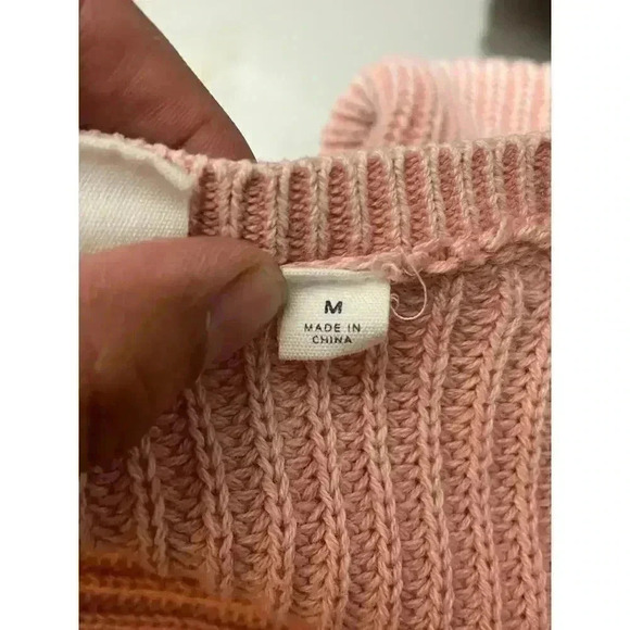 Gap Light Pink Pullover Sweater Top MEDIUM Women's Chunky Knit - Picture 4 of 12